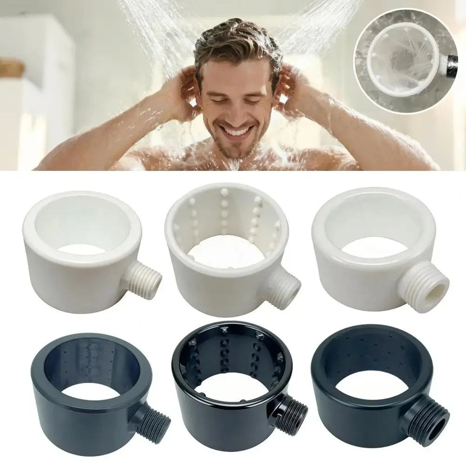 Upgrade Your Shower — 360° Hydromassage Supercharging Shower Head