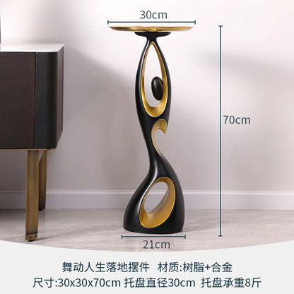 Movement Frozen in Time — Resin Floor Sculpture with Ambient Light
