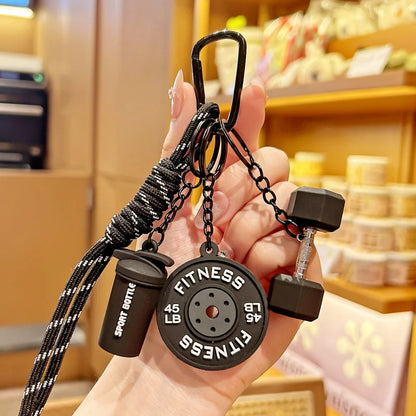 Motivational Fitness Keychain — Colorful Gym Bag Charm & Workout Gift