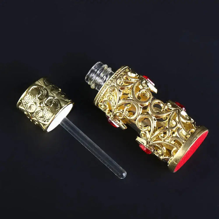 The Dubai Dropper — Arabian-Style Gold Rhinestone Refillable Perfume Bottle (3ml) Jonine’s Corner