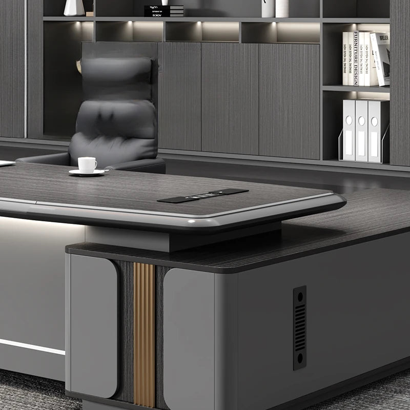 L-Shape Storage Executive Desk