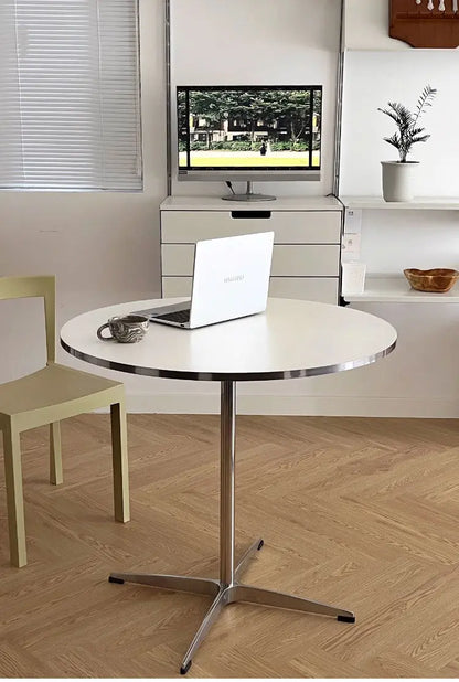 Sit in Style — Luxury Small Round Dining Table with Gold Metal Legs