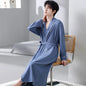 His Moment to Unwind — 100% Cotton Kimono Bathrobe for Men