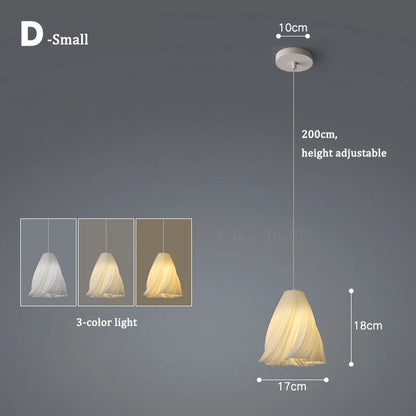 3D Floral Resin Pendant Light — Nordic Chandelier