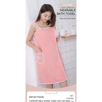 Wrap &amp; Go — Wearable Fast-Dry Bath &amp; Beach Towel (140×85cm)