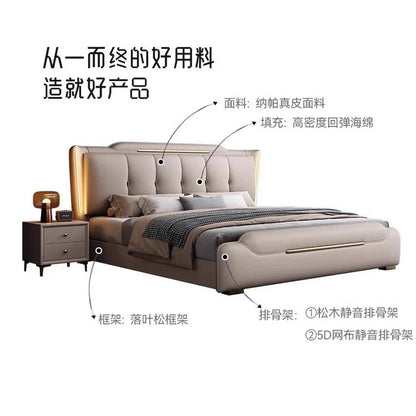 French King Upholstered Bed — Double Lounge Bedroom Frame