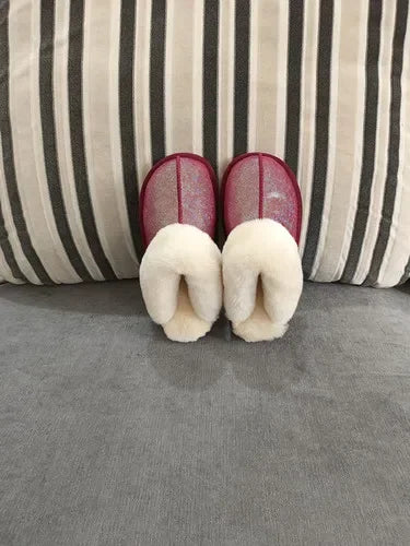 Cloud Underfoot — Natural Sheepskin & Fur Anti-Slip Home Slippers