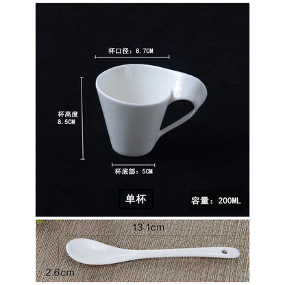 The Morning Ritual — Wavy Ceramic Coffee Cup