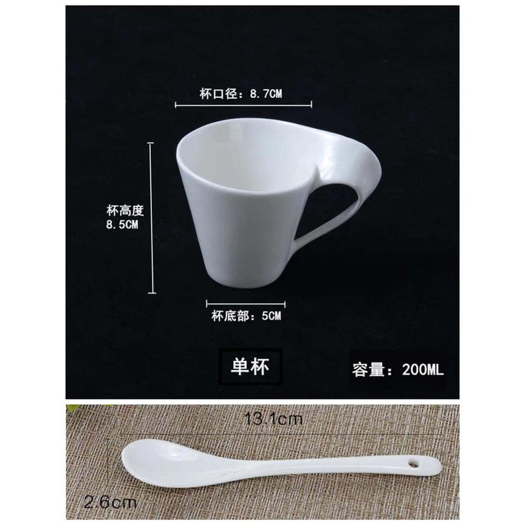 The Morning Ritual — Wavy Ceramic Coffee Cup