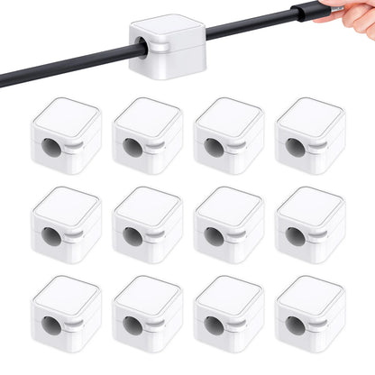No More Cord Chaos — Adjustable Soft Cable Management Clips for Desk (12 Units)