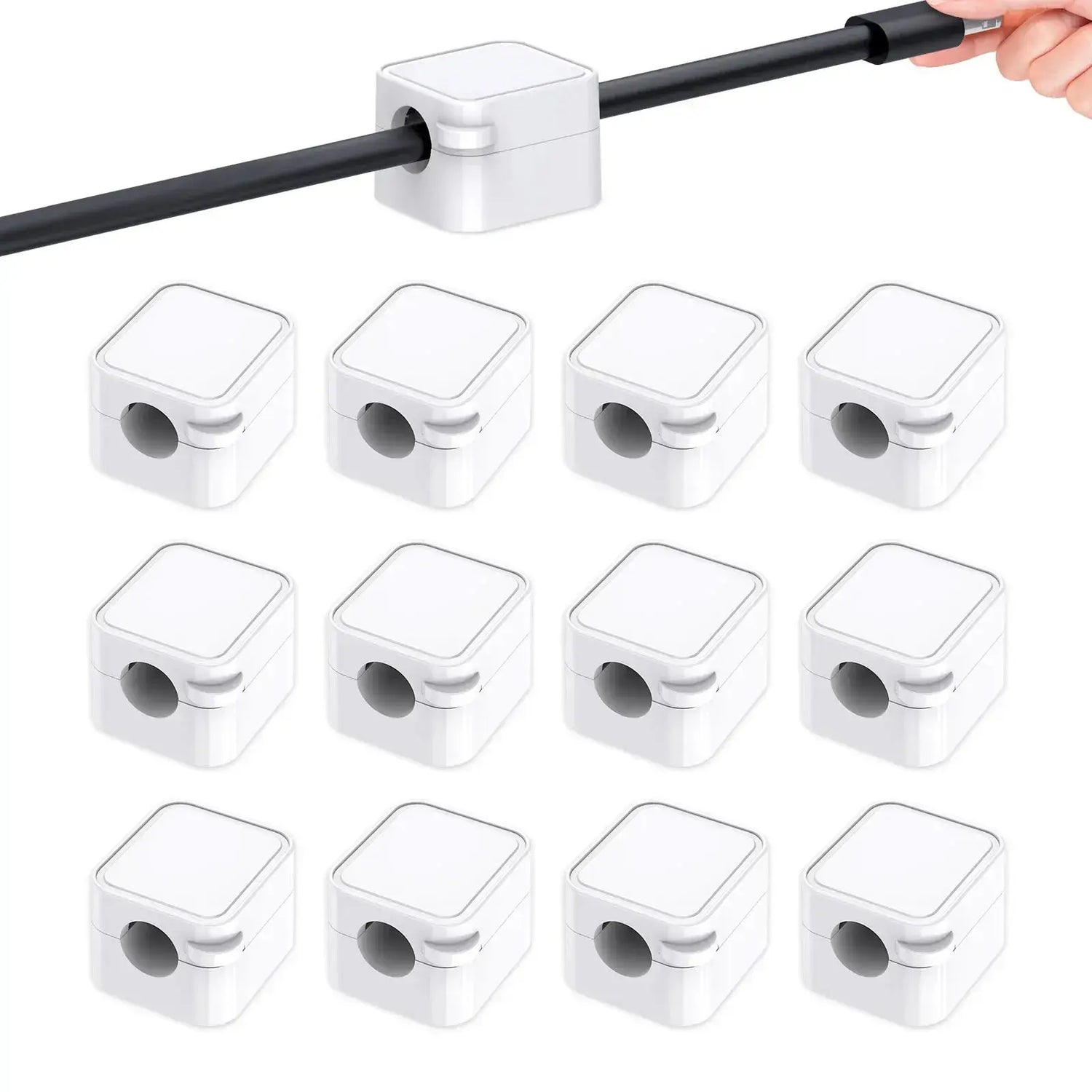 Cable Organizer, Cable Management Clips for Desk, Adjustable and Soft, for Phone Charger Cables, 12 Units Jonine’s Corner