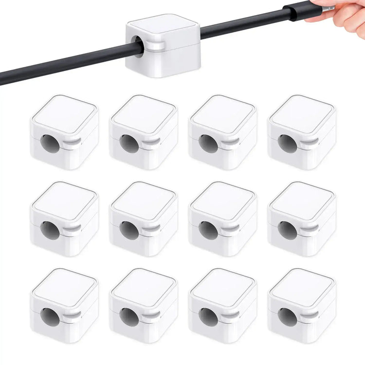 Cable Organizer, Cable Management Clips for Desk, Adjustable and Soft, for Phone Charger Cables, 12 Units Jonine’s Corner