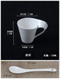 Wavy Ceramic Coffee & Espresso Cup — Modern Mug & Couple Gift