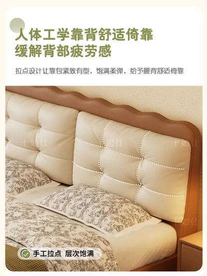 Elegant Upholstered Platform Bed — Modern Double Bed Frame