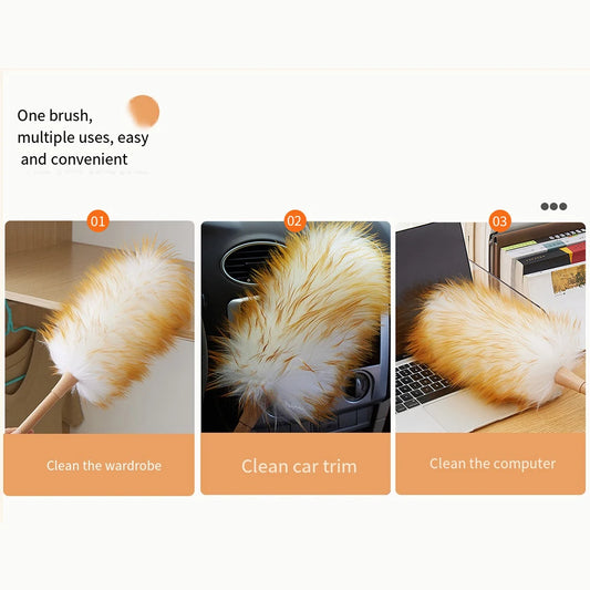 Natural Feather & Wool Duster