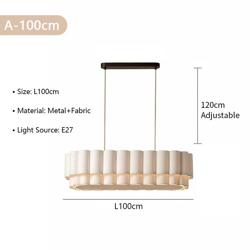 American Wabi Sabi Fabric Pendant Light Living Dining Room Loft Bar Droplight Lighting Home Decor Bedroom Hanging  Chandelier