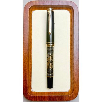 ADMOK J800 Piston Fountain Pen — Finely Carved Metal Body
