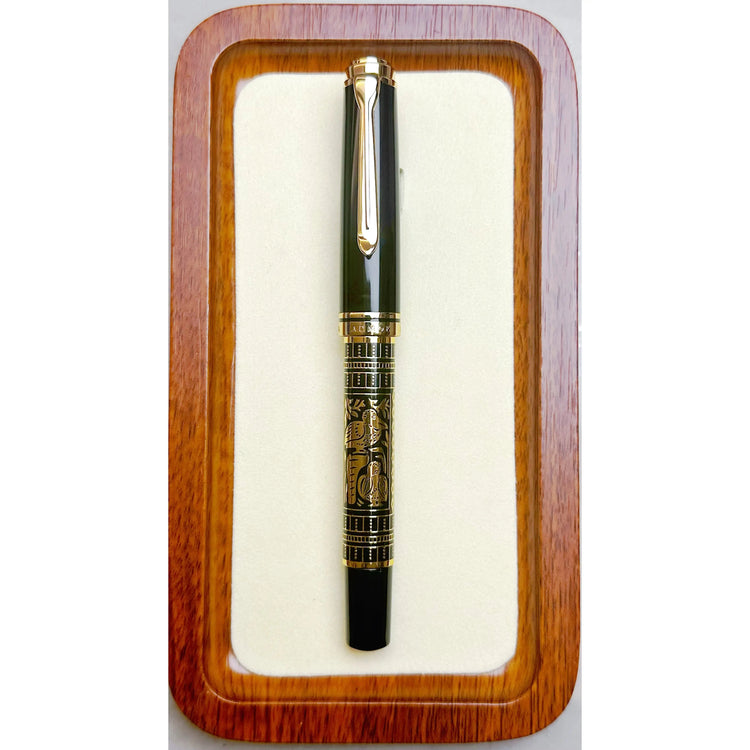 Hand-Carved Piston Fountain Pen — Premium Nib Options in 5 Colorways Jonine’s Corner