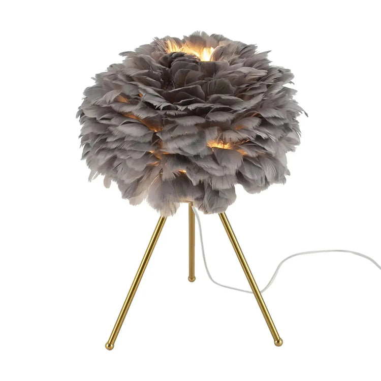 Soft Light, Strong Style — Grey Feather Tripod Desk Lamp Jonine’s Corner