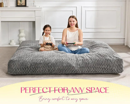 Sit, Lounge, Sleep — 3-in-1 Memory Foam Bean Bag Chair &amp; Bed