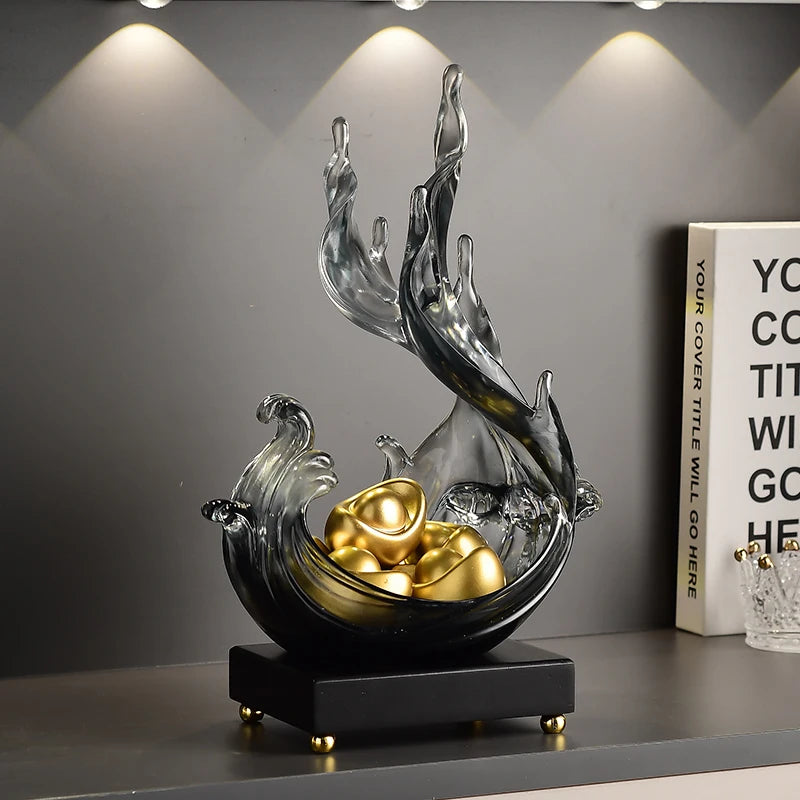 Feng Shui Resin Key Box — Luxury Desk Organizer & Entryway Essential