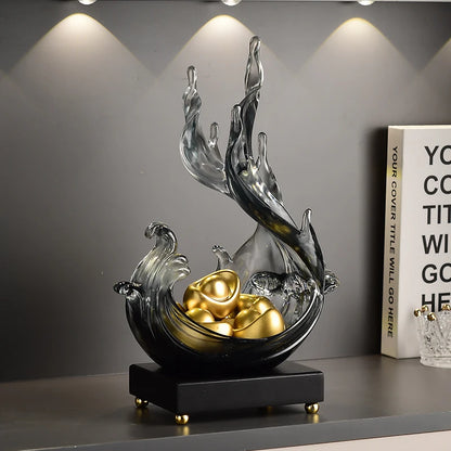 Feng Shui Resin Key Box — Luxury Desk Organizer & Entryway Essential
