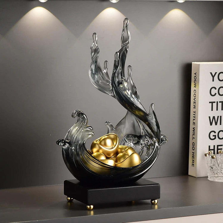 Feng Shui Resin Key Box — Luxury Desk Organizer & Entryway Essential