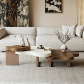 Organic Cloud Nesting Coffee Tables — Sculptural Wood Set for the Living Room