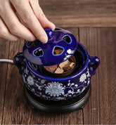 Electric Ceramic Aromatherapy Incense Burner — Adjustable Temperature, OUDH & Essential Oils
