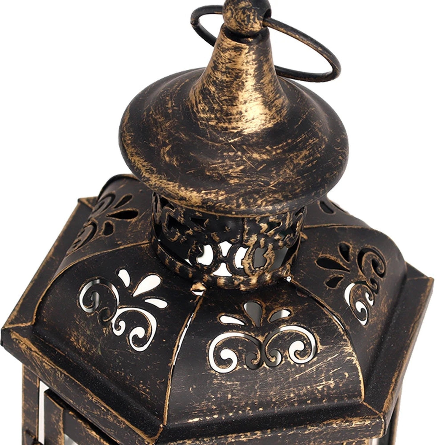 Moody &amp; Minimal — Black Iron Hanging Candle Lantern