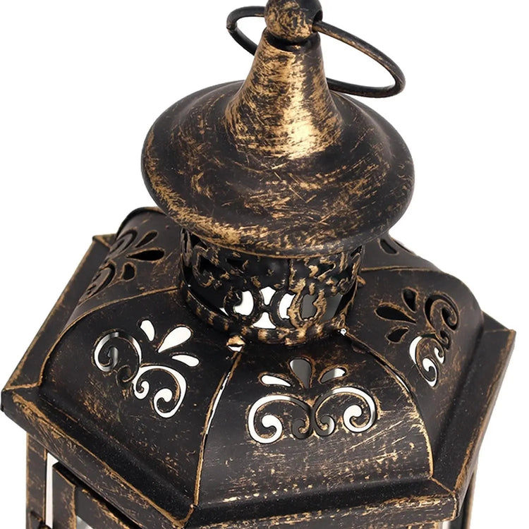 Moody & Minimal — Black Iron Hanging Candle Lantern Jonine’s Corner