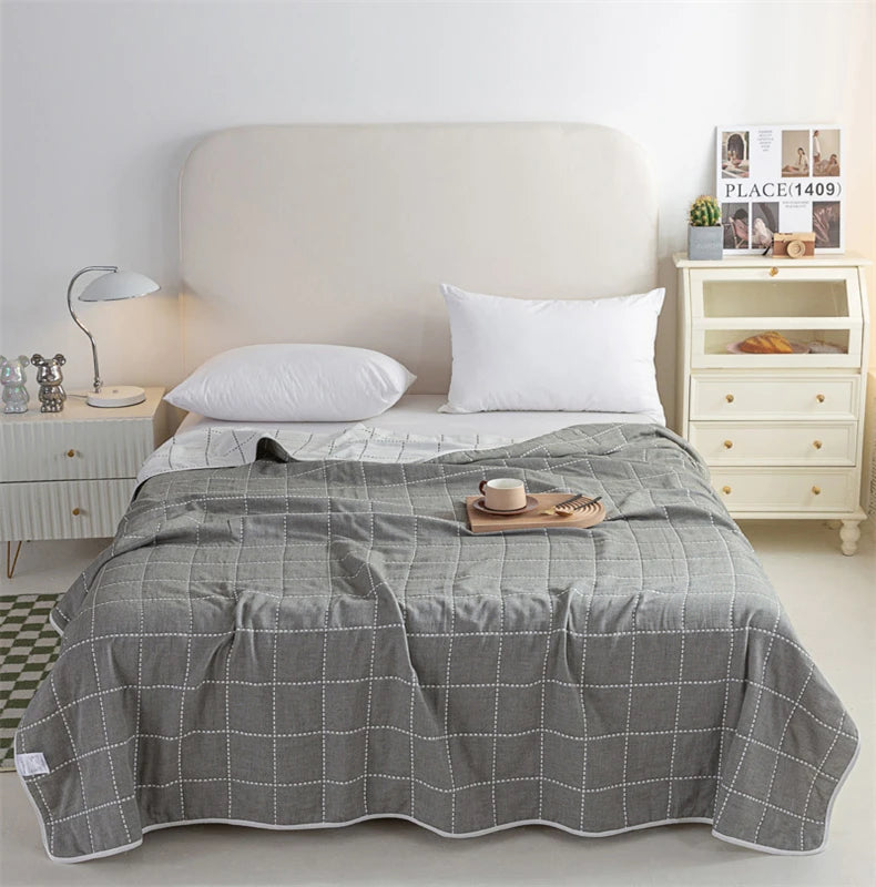 Cotton Gauze Summer Quilt — Solid