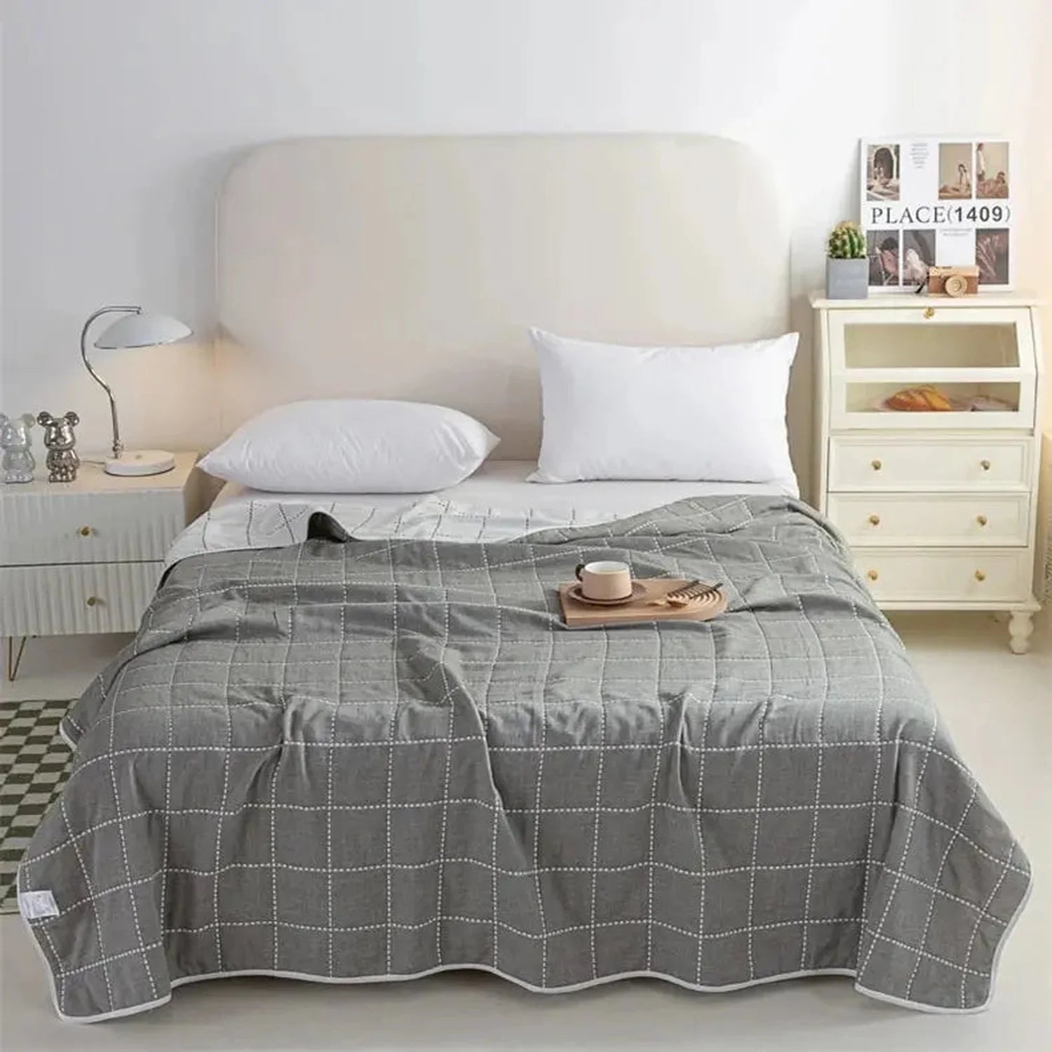 Cool Breathability Summer Quilt Multi-functional Cotton Gauze Fabric Towel Blanket Thin Breathable Duvet Skin-friendly Comforter Jonine’s Corner