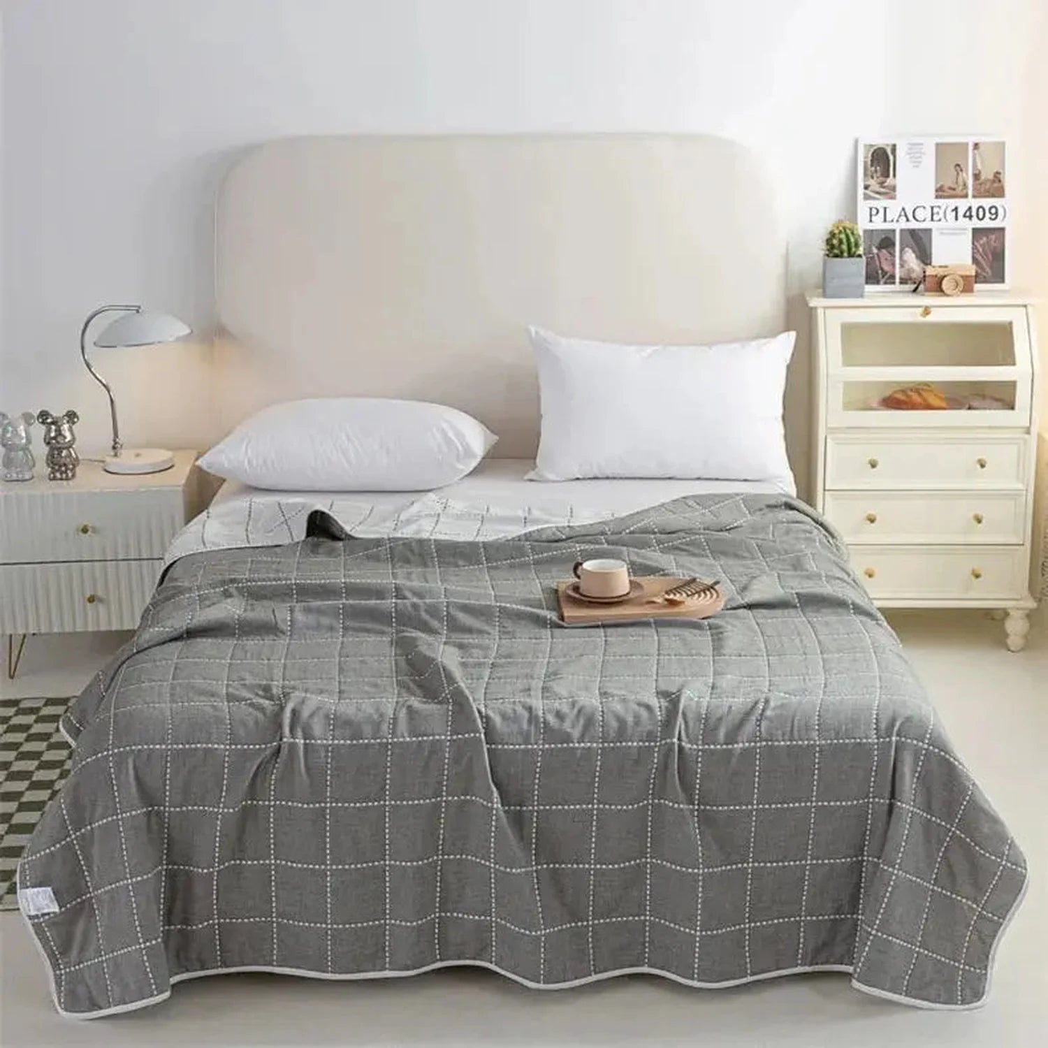Cool Breathability Summer Quilt Multi-functional Cotton Gauze Fabric Towel Blanket Thin Breathable Duvet Skin-friendly Comforter Jonine’s Corner