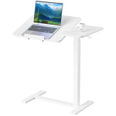 JHK Overbed Bedside Flip Lap Desk with Wheels and Tilt Top Adjustable Height Home Use Bed Table Mobile Standing Desk For Bedroom Jonine&