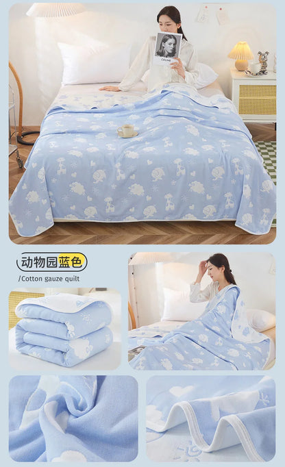 Cotton Gauze Summer Quilt — Solid