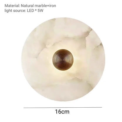 Marble Wall Sconce — Luxury Stone Wall Lamp for Living Room, Bedroom & Bathroom
