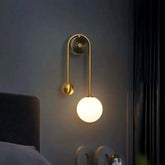 Gold Glass Ball Wall Sconce – Jonine’s Corner Modern LED Light
