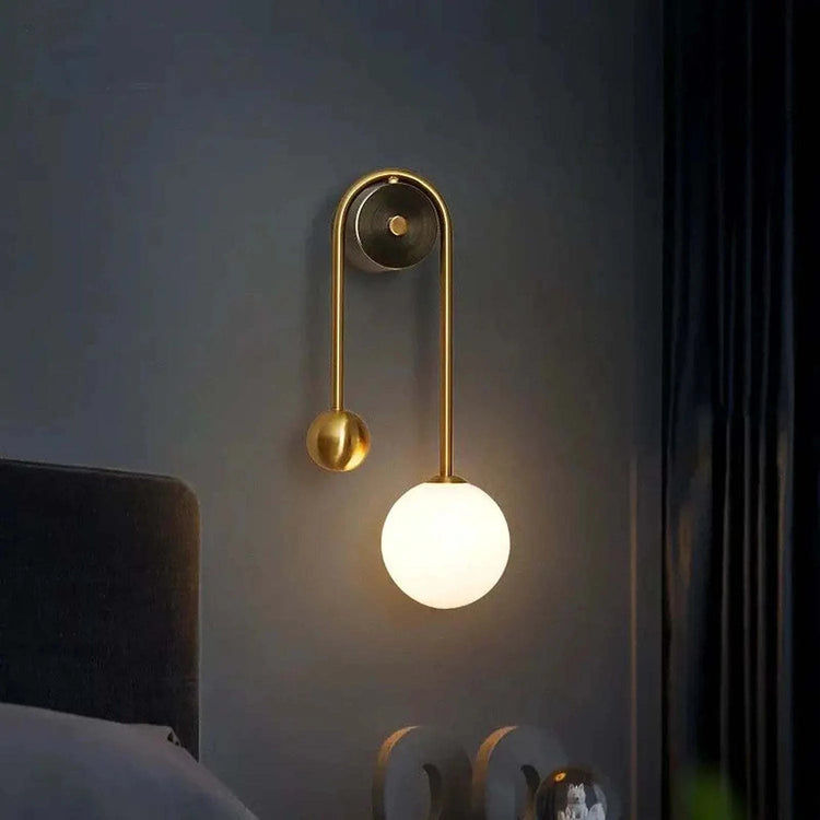 Gold Glass Ball Wall Sconce – Jonine’s Corner Modern LED Light