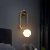 The Warm Detail — Gold Glass Ball Wall Sconce
