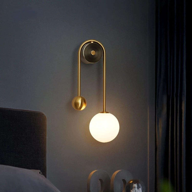 The Warm Detail — Gold Glass Ball Wall Sconce