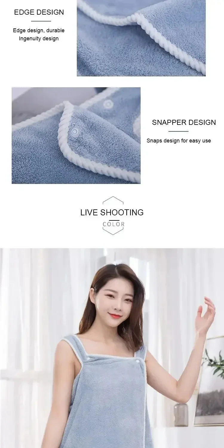 Wrap & Go — Wearable Fast-Dry Bath & Beach Towel (140×85cm)
