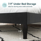 HOOMIC Velvet Tiara Bed Frame – Glamorous Queen Platform Bed