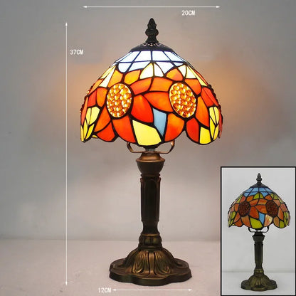 Old World Glow — European Retro Art Glass LED Desk Lamp