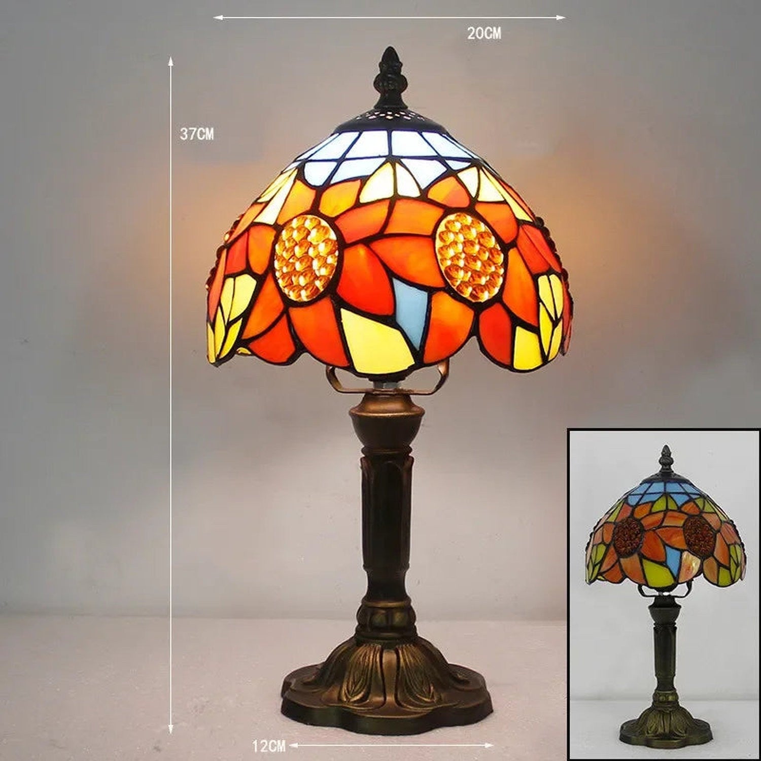 Old World Glow — European Retro Art Glass LED Desk Lamp