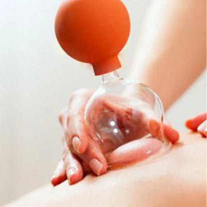 Rubber Vacuum Cupping Set – Glass Massage Jars for Health & Body Therapy