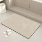 Spa-Grade Step — Non-Slip Diatomite Bath Mat with Rubber Padding