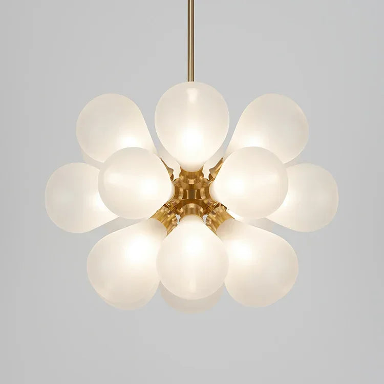 Suspended in Light — Designer Glass Bubble Chandelier for Bedroom & Living Room