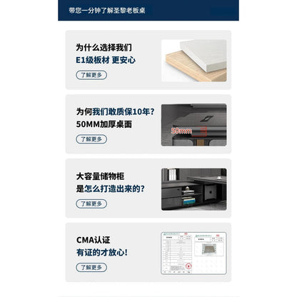 L-Shape Storage Executive Desk