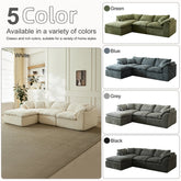 The Cloud Sofa — 109" Oversized L-Shaped Chenille 